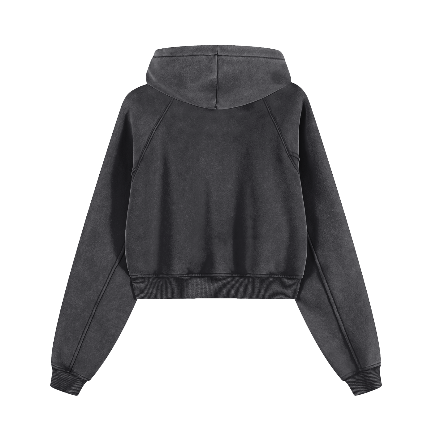 Womens Washed Cropped Hoodie